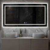 LED Spiegel Rechteckig | Touch-Schalter | Anti-Beschlag-Funktion | Neutralweißes Licht - Reyze Seria Minimal Model 1